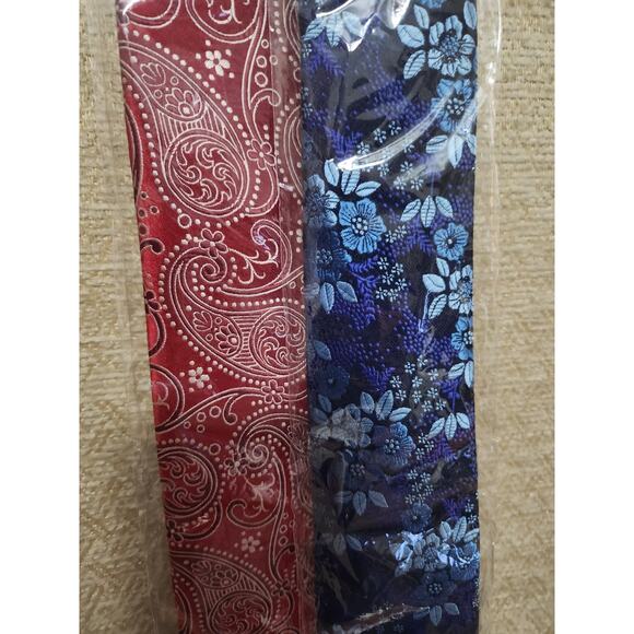 Red and Blue Vintage Neckties, New - Picture 3 of 4